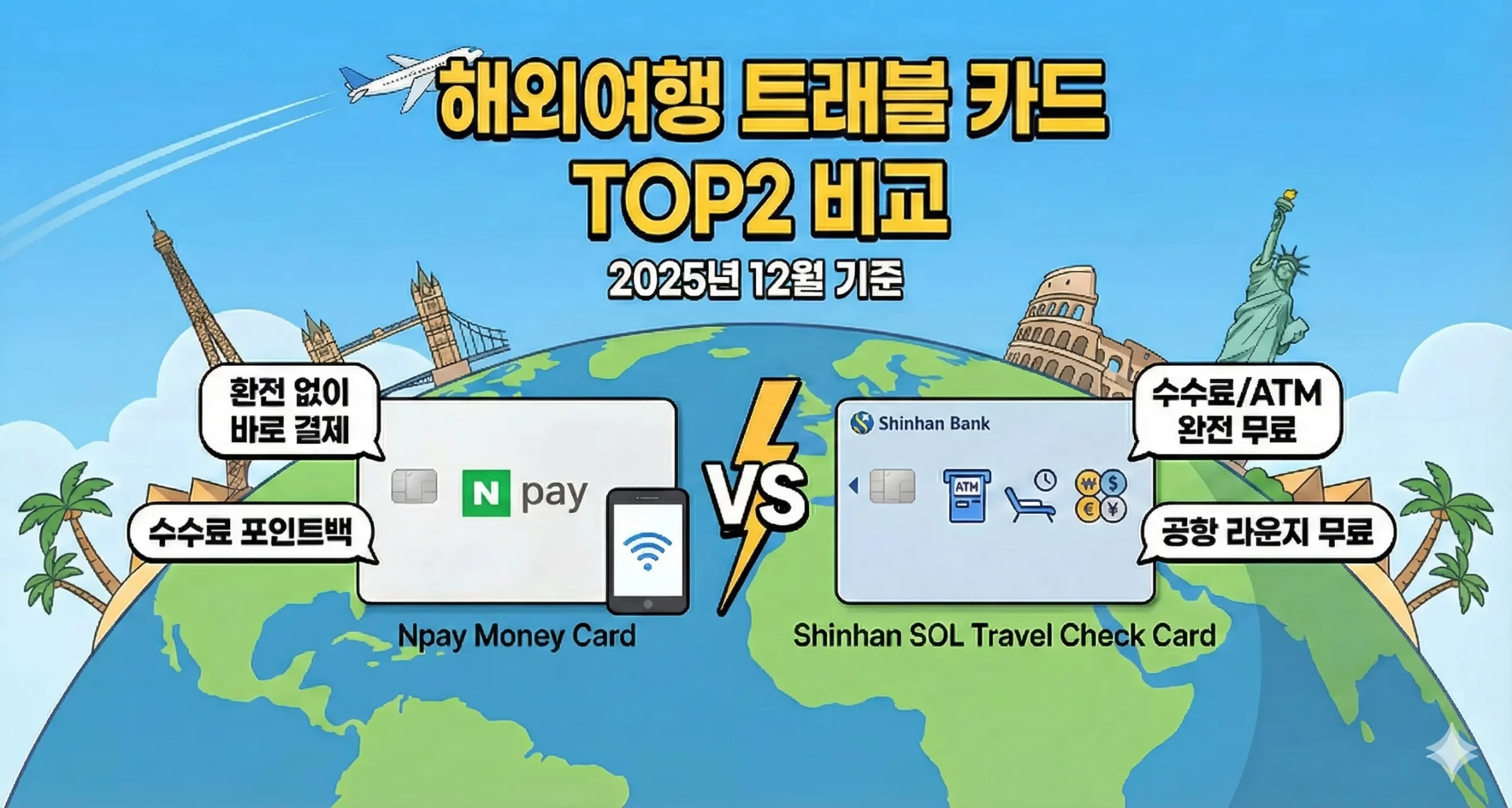2025년 12월 기준 해외여행 트래블 카드 TOP2 추천 썸네일