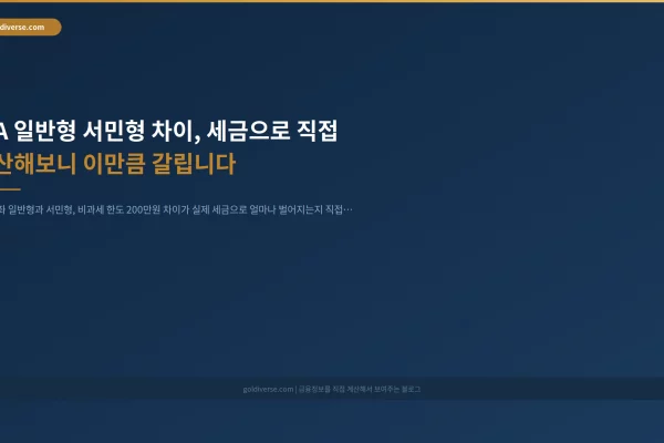 ISA 일반형 서민형 차이, 세금으로 직접 계산해보니 이만큼 갈립니다 인포그래픽